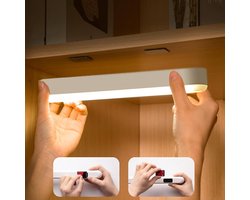 FTVOGUE Smart Motion Sensor Light, ABS Oogverzorgend LED-nachtlampje, Oplaadbaar met Groothoekdetectie voor Gebruik in Slaapzalen en Kasten (geel licht)