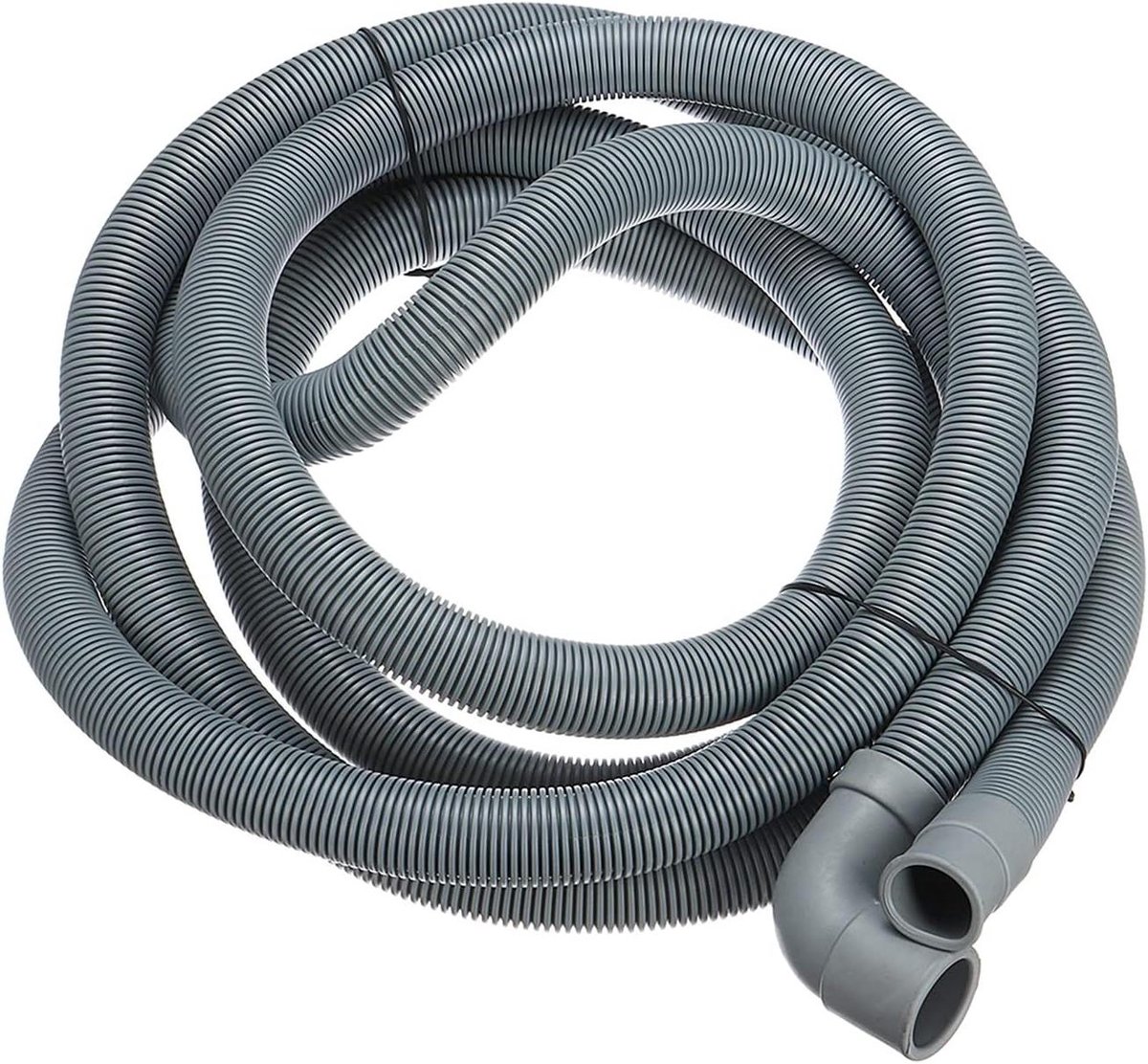 Afvoer Slang - Water Pijp - Wasmachine Aansluiten - Flexibele Verlenging - 4 Meter - Grijs