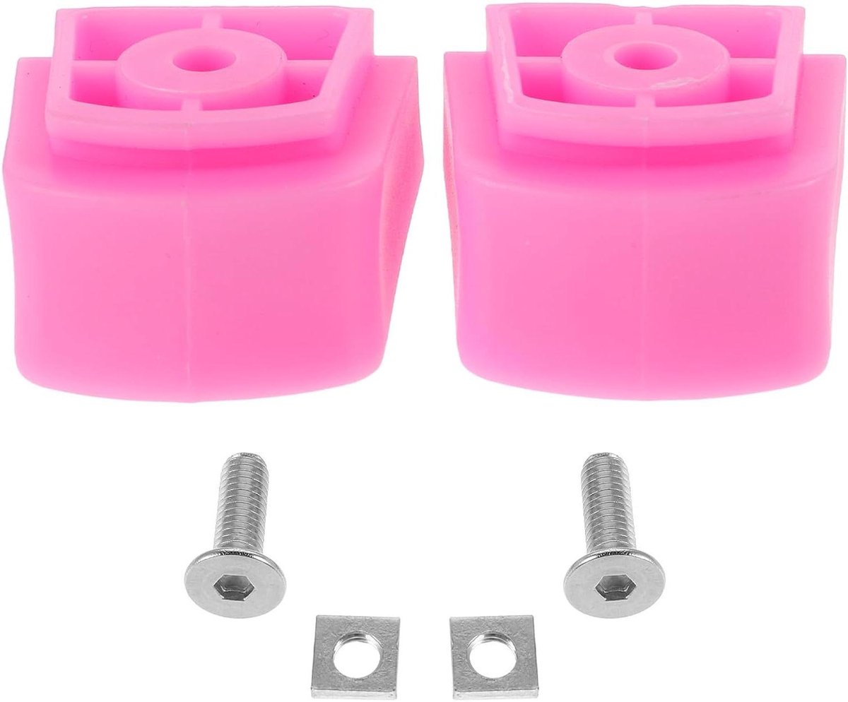 Kinderschaatsremblokken - Universele remmen - Veilig schaatsen - Duurzaam rubber - 2 stuks - Diep roze