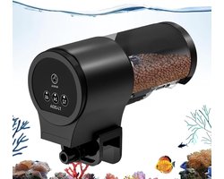 Automatische Vis Voeder - Voerautomaat Aquarium - Vis Voeren - Verstelbare Timer - 100ml - Zwart