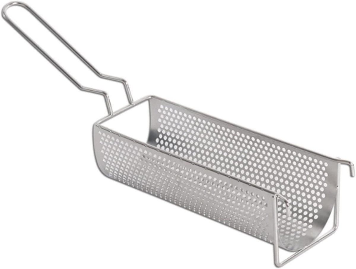 Koekenmand - Frietmand Gebakken Mand - Friet Serveren - Roestvrij Staal - 1 Stuk - Zilver
