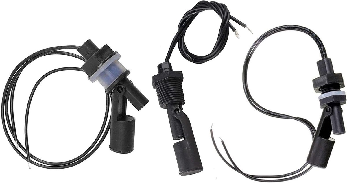 3 Stuks Waterniveau Sensor Vlotterschakelaar voor Aquarium, Zwembad en Watertank