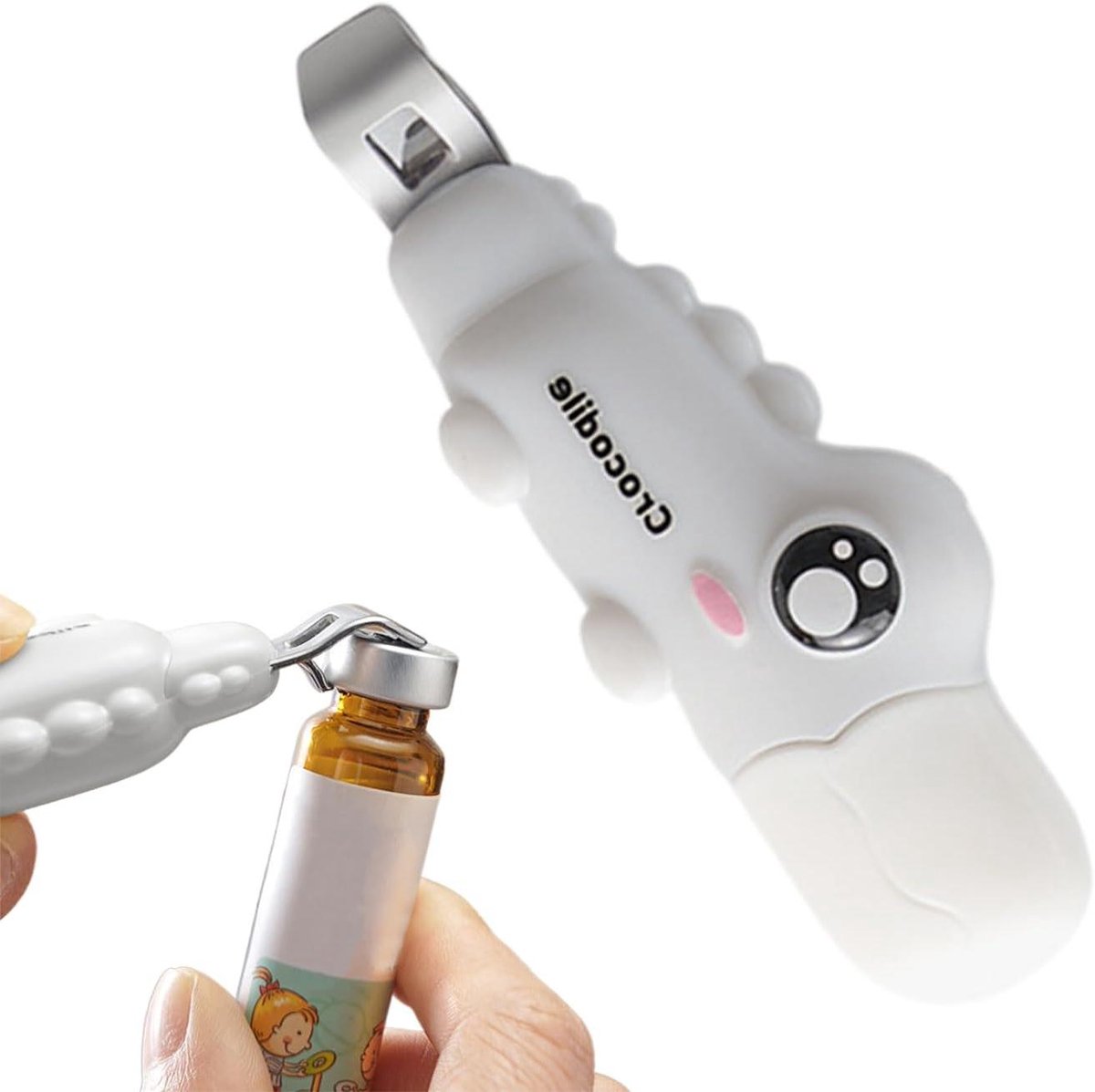 Flesopener Keukengerei - Handige Opener - Dranken Openen - Antislip Grip - 11 cm Lengte - Wit