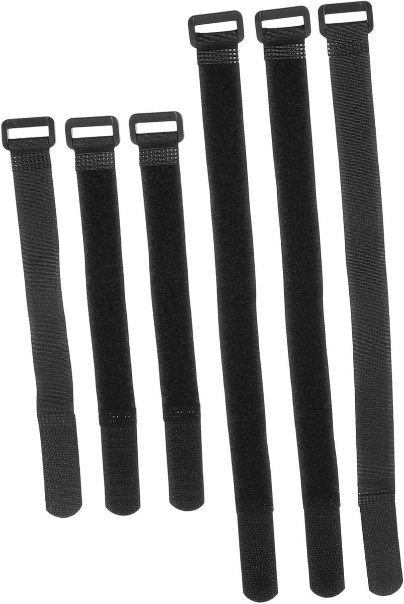 Fiets Banden - Bevestiging Riemen - Bagage Vervoeren - Zonder Gereedschap - 6 Stuks - Zwart