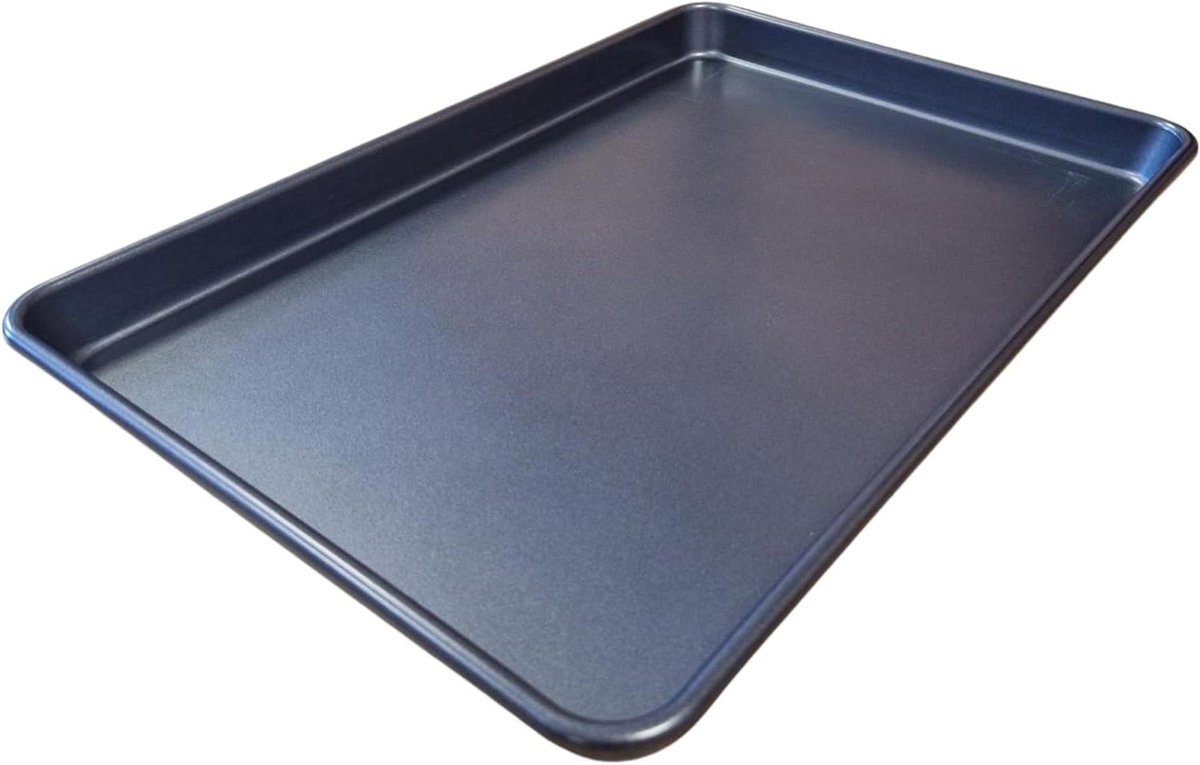Ovenplaat - Bakplaat - Gelijkmatig Bakken - Dubbele Antiaanbaklaag - 39x26 cm - Zilver