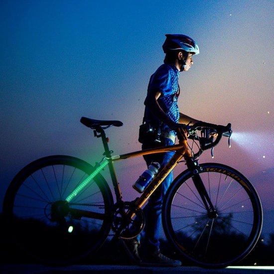 Fiets Spaakverlichting - Decoratieve Fietslampen - Zichtbaarheid Verhogen - Meerdere Lichteffecten - 35 LED Per Strip - Multicolor — afbeelding 5