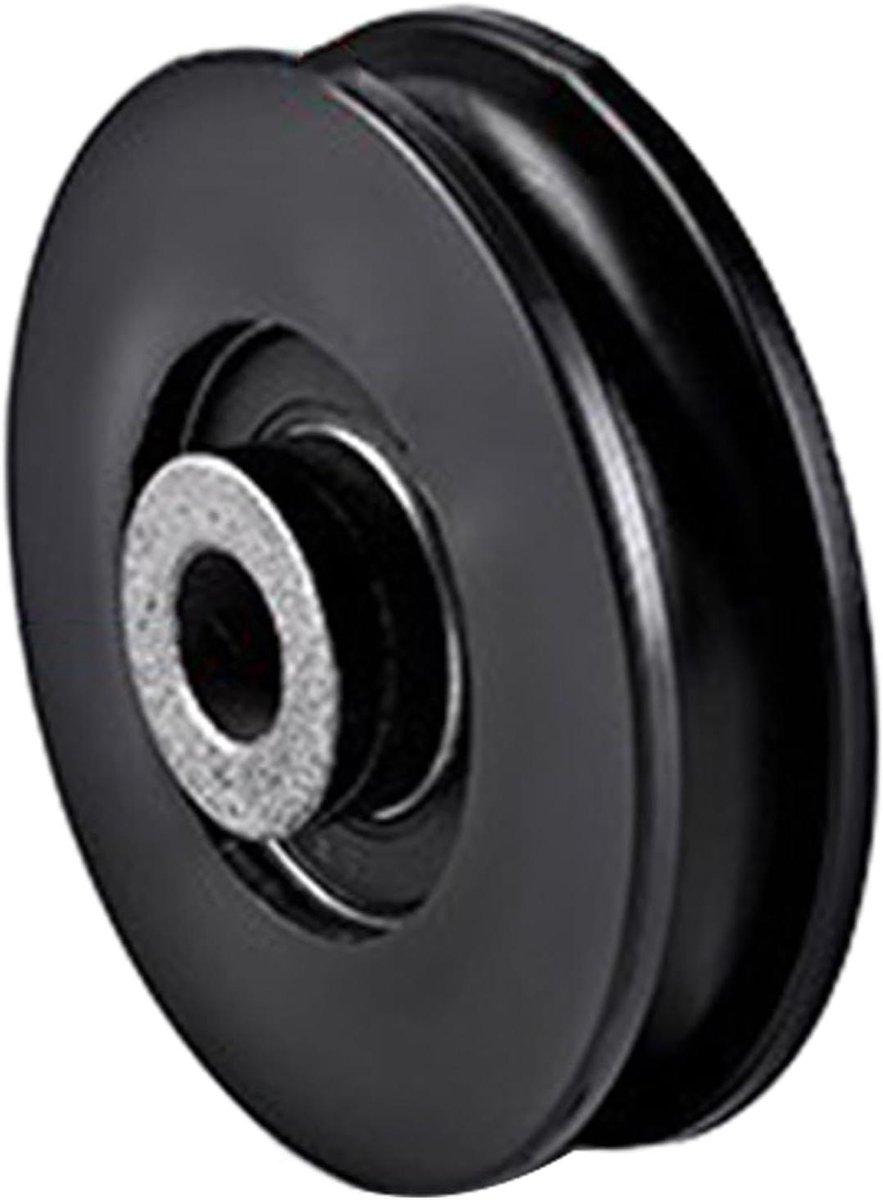 Katrol Wiel - Lagerpoelie Vervanging - Fitness Apparatuur - Slijtvast PA Materiaal - 60 mm Diameter - Zwart