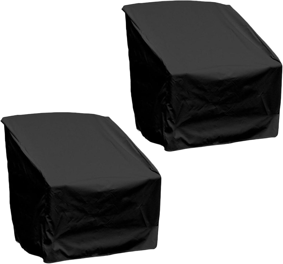 Tuinstoelhoezen - Stoelbeschermers - Meubels beschermen - Waterdicht Oxford Doek - Set van 2 - Zwart