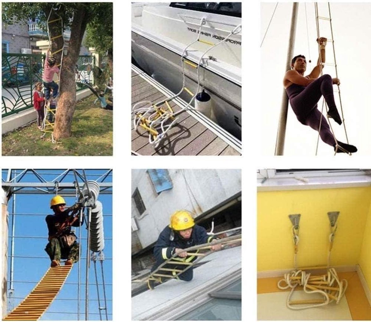 Noodladder - Vluchtladder - Veilig Ontsnappen - Snelle Installatie - 5 Meter - Zilver