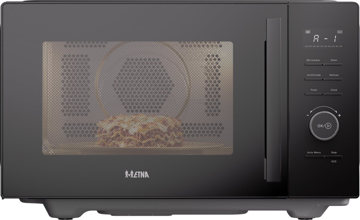 ETNA CMV825 Combi Magnetron – Vrijstaand – 25 liter – 900 watt – Grill – Turbo hetelucht – 10 automatische programma’s – Zwart