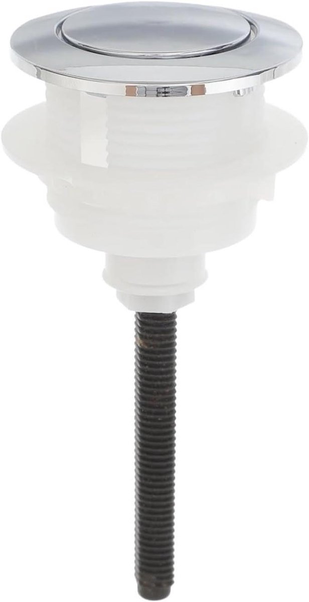 Toilettankknop - Spoelknop toilet - Badkamer reparatie - Universele compatibiliteit - 5.11 x 1.81 inch - Zilver