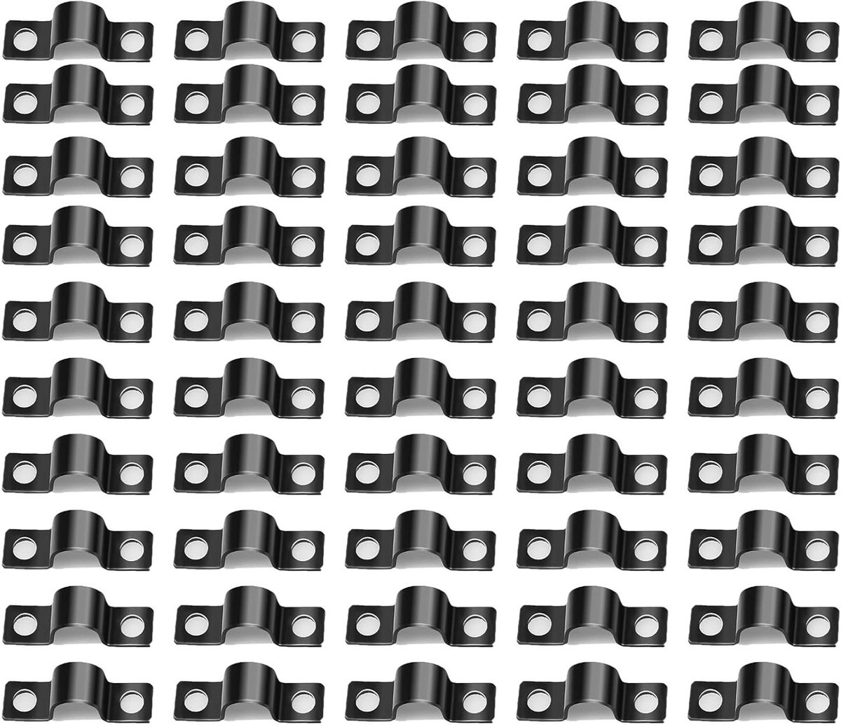 50 Stuks Metalen Klemmen voor 10mm Buizen - U-vormige Antioxidant Klemmen voor Waterafvoer en Kabelbevestiging