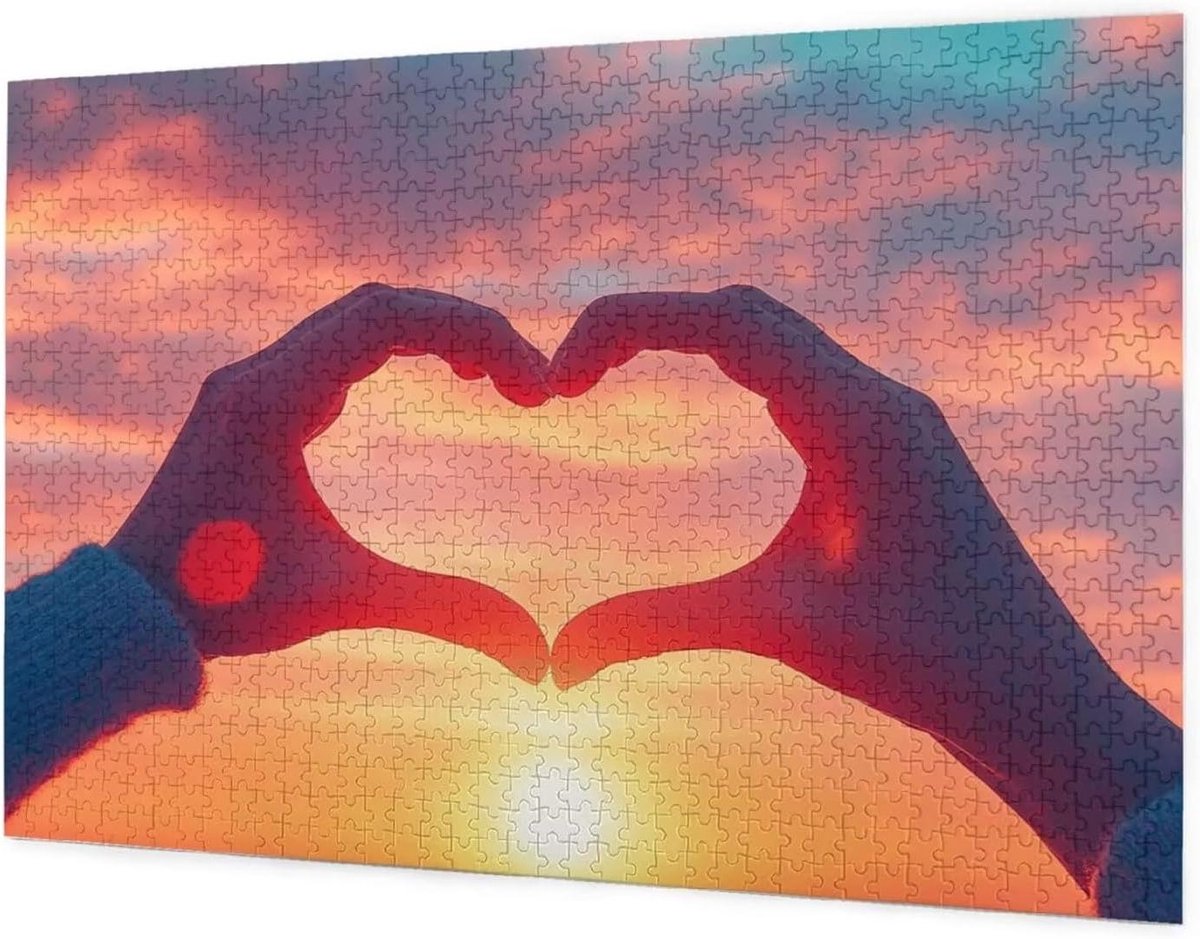 Houten Puzzel - Volwassen Puzzel - Ontspanning Thuis - Nauwkeurige Snijtechniek - 3000 Stukjes - Zonsondergang