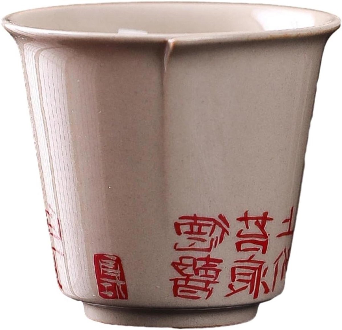 Theekop - Kopje - Thee drinken - Handgeschreven design - 60 ml - Grijs