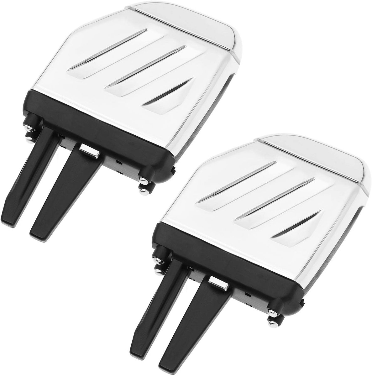Dailygoody - Air Vent Outlet Tab Clip - Vervangingsclip - Zilver - Auto Accessoires - Geschikt voor Land Rover Freelander 2 - 2 Stuks