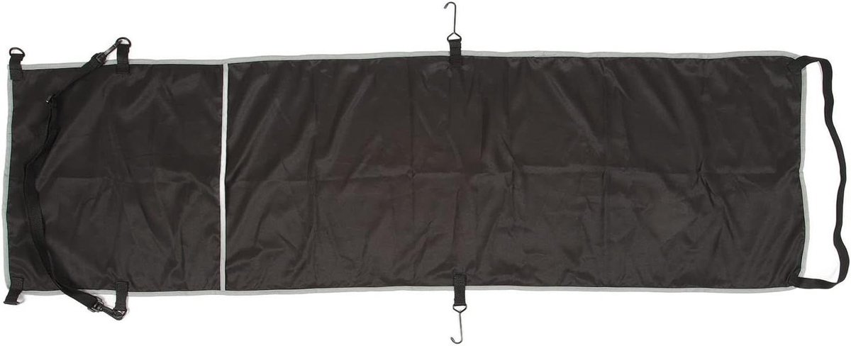 Vliegtuig Voetsteun Hangmat - Reis Voetsteun - Comfortabel Reizen - Ergonomisch Ontwerp - 141 x 41 cm - Zwart