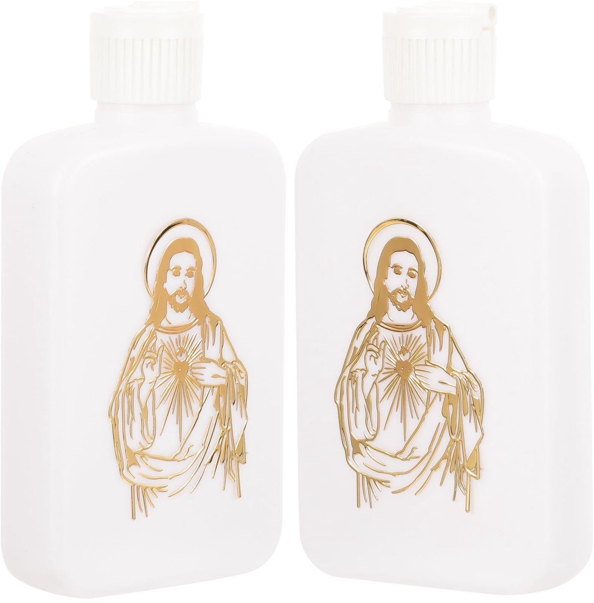 Dailygoody - Heilig Water Fles - Heilig Water Bottles - Veilig en Herbruikbaar - 100 ml - Geschikt voor Doop en Feesten - Set van 2