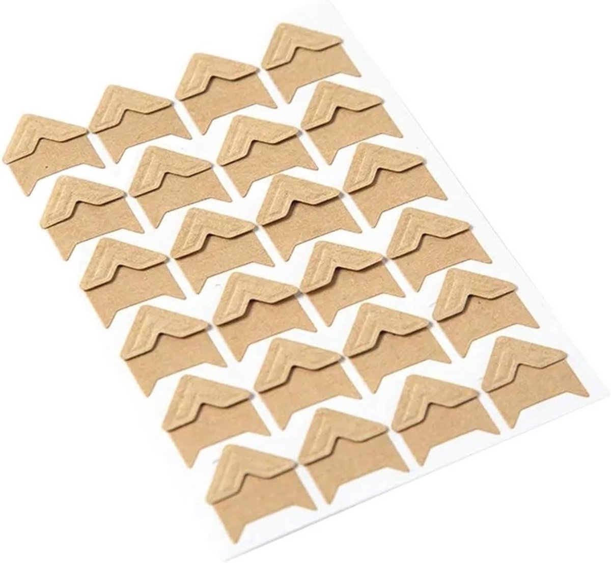 Fotohoekstickers - Album hoekjes - Plakboek maken - Zelfklevend papier - 96 stuks - Buff