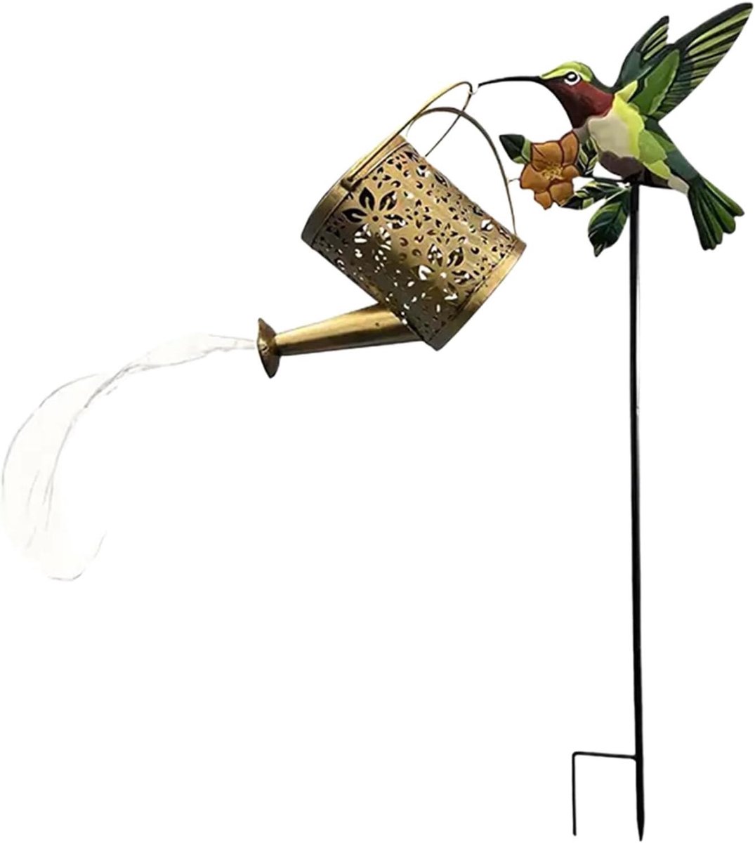 Zonne-energie Lantaarn - Buitenlamp Decoratie - Tuin Verlichten - Uniek Kolibrie Ontwerp -