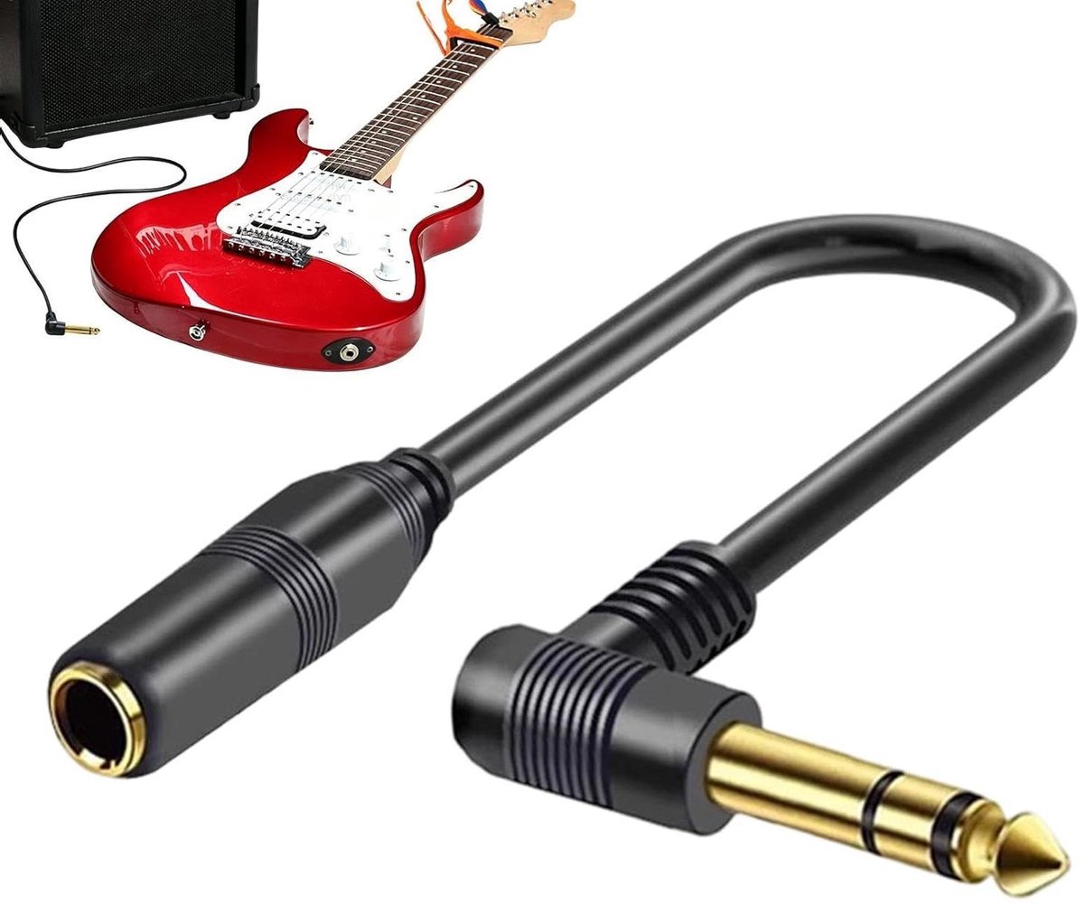 Gitaar Verlengkabel - Audio Adapterkabel - Muziekoptredens - Zuiver Geluid - 30 cm - Zwart
