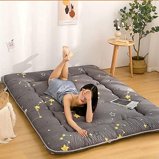 Japanse Tatami Mat - Vloermatras Futon - Comfortabel Slapen - Ademend Katoen - 2 x 9 Meter - Marineblauw — afbeelding 2