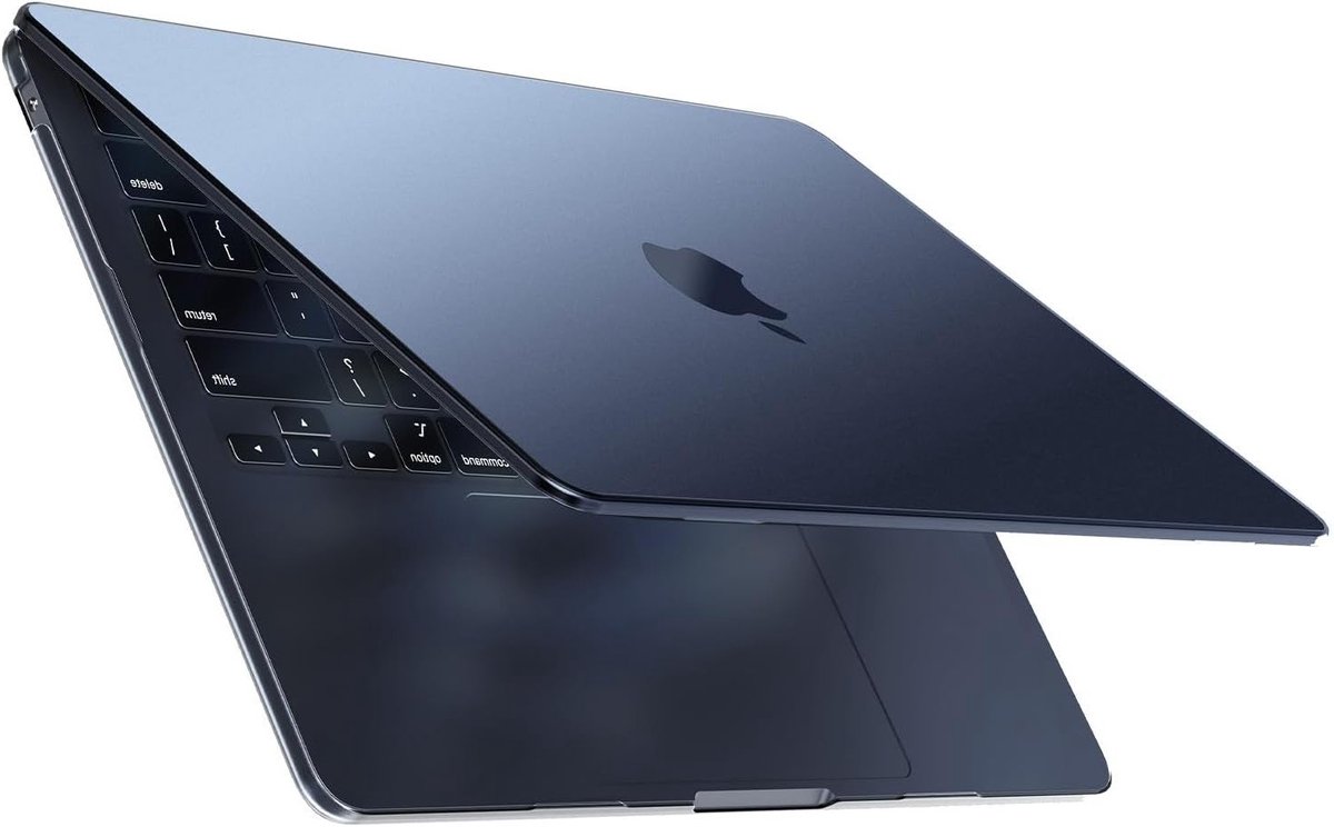 Ultra Dunne Hard Case voor MacBook Air 13 inch (2022-2026) - Krasbestendig, Slank Ontwerp, Matt Midnight Kleur