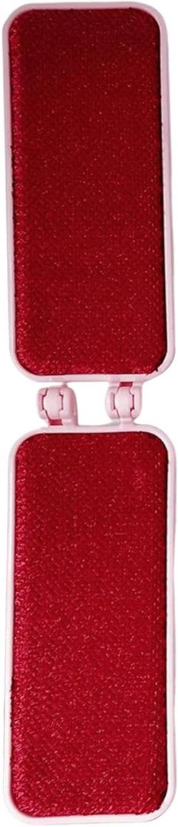 Herbruikbare Pluisborstel - Kledingborstel Harenverwijderaar - Stof Vrij Maken - Opvouwbaar Ontwerp - 23 x 5 cm - Roze