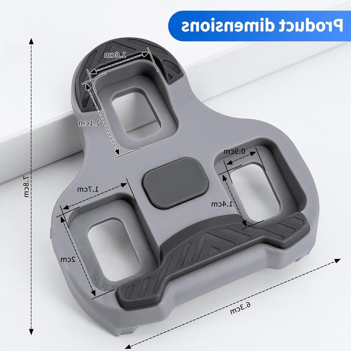 Zelfsluitende Fietsschoenenplaatjes voor Klikpedalen - Geschikt voor Racefietsen, 4.5° Antislip, Set van 2