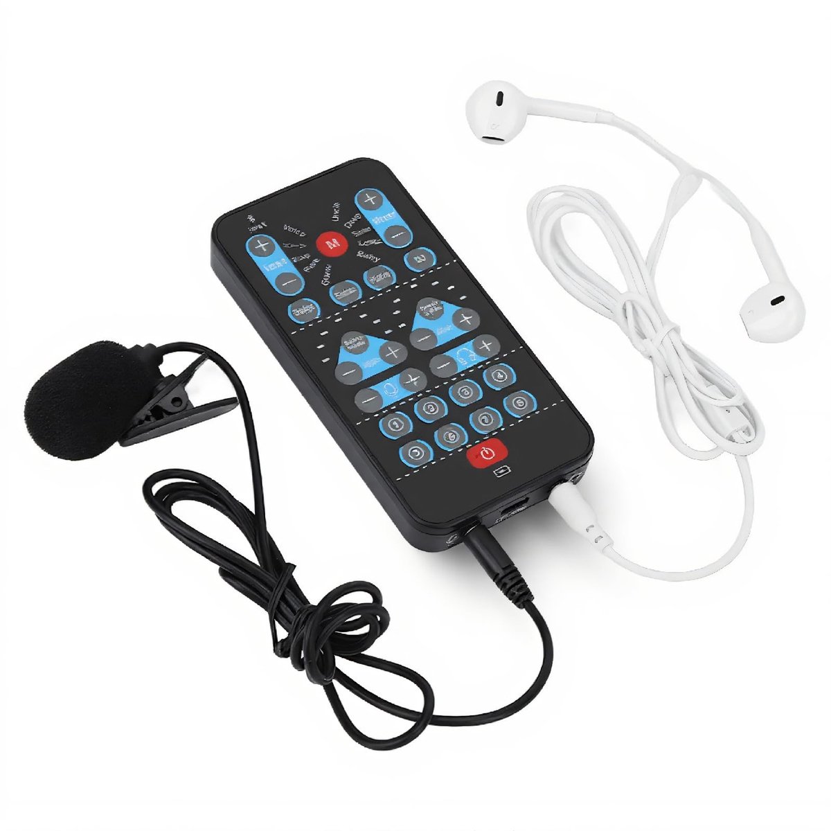 Dailygoody - OmGoods - Dailygoody - Live Geluidskaart - Mini Voice Changer - Handheld Geluidskaart met 8 Effecten - Zwart - Gaming Recording - Geschikt voor Mobiele Telefoon