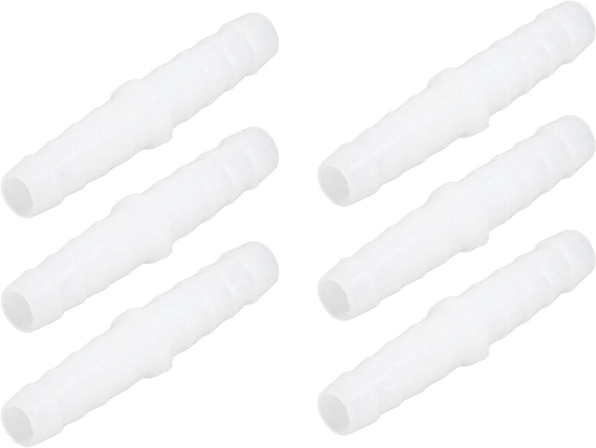 Dailygoody - Plastic Slang Connector - Slangpilaar Fitting - Duurzaam en Slijtvaste Kwaliteit - Wit - Voor Pompslang en Siliconen Slang - Perfect voor