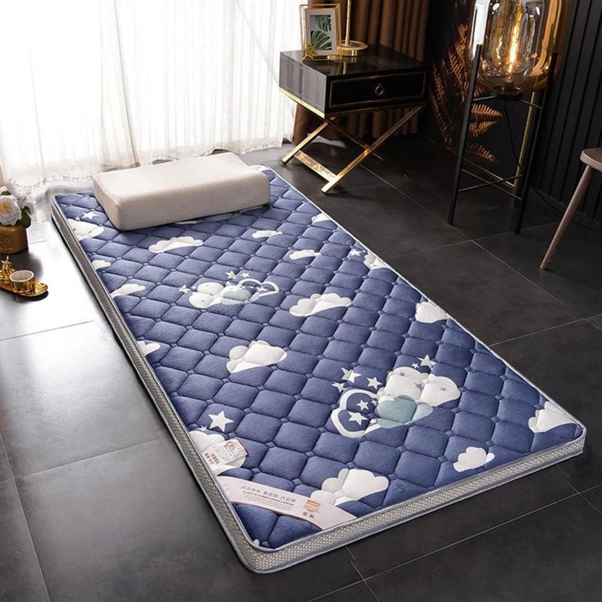 Vloermatras - Opvouwbare mat - Comfortabel slapen - 5-laags ontwerp - 80x190cm - Veelkleurig