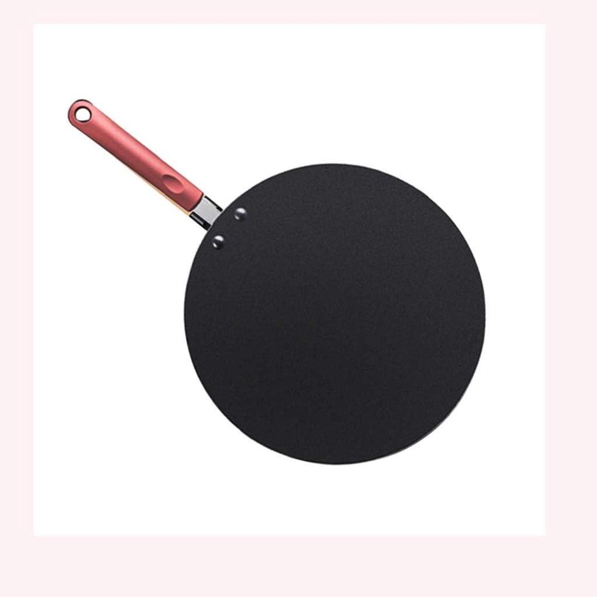Aluminium koekenpan - Koekenpan pan - Lekker koken - Efficiënte warmteverdeling - 30 cm - Rood