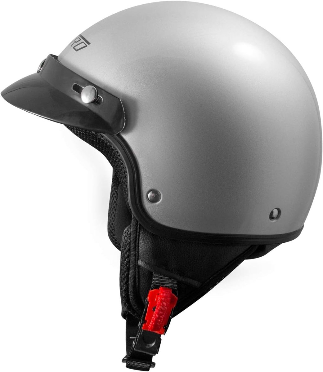 Open Jet Helm - Scooter Helm - Motorrijden - ECE 22-05 Goedgekeurd - 57-58 cm - Zilver – foto 4
