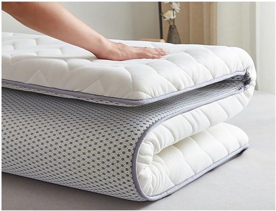 Japanse Futon Matras - Opvouwbaar Slaapmat - Comfortabel Slapen - Duurzame Kwaliteitsconstructie - 90x200cm - Grijs — afbeelding 5