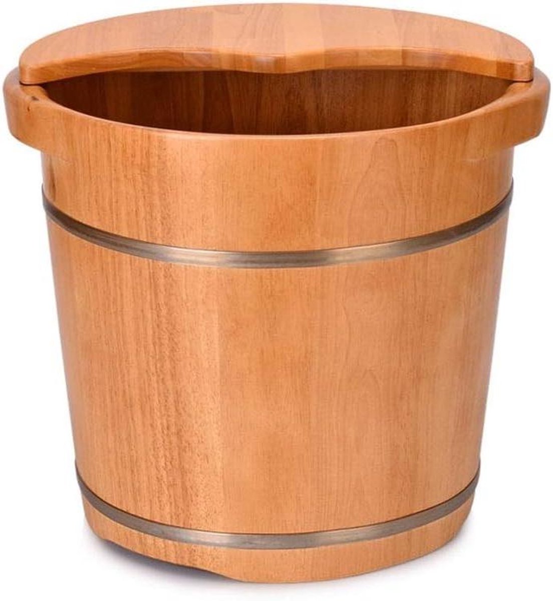 Voet Dompelbad - Voetenemmer - Voetverzorging Thuis - Massief Eiken Hout - Maat A - Houtkleur