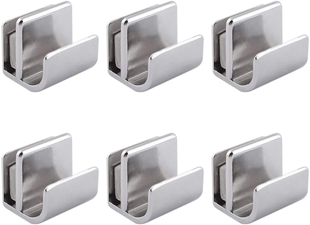 Dailygoody - Glazen deurknop - Roestvrijstalen deurklink - Eenvoudig te installeren - Zilver - Deurklemmen - Handgrepen voor glazen deuren - Geschikt ..