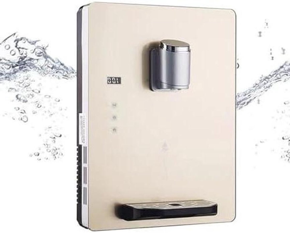 Wanddispenser Water - Warm Koud Water Dispenser - Direct Drinken - Kinderbeveiliging - 320 x 90 x 430 mm - Goud