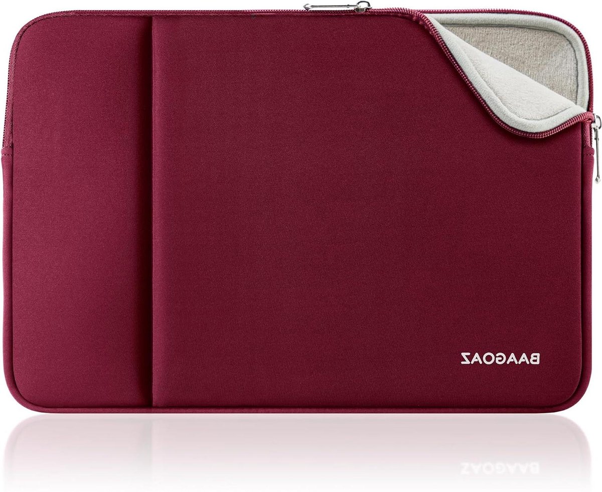 Laptophoes 14 Inch - Beschermende Sleeve voor Laptops, Notebooks en Chromebooks in Rood