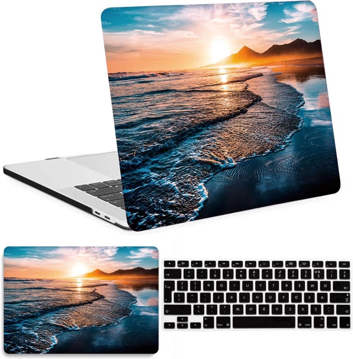 Laptop Beschermhoes - Harde Shell - Laptop Bescherming - Specifiek Model - 16 inch - Strandzon