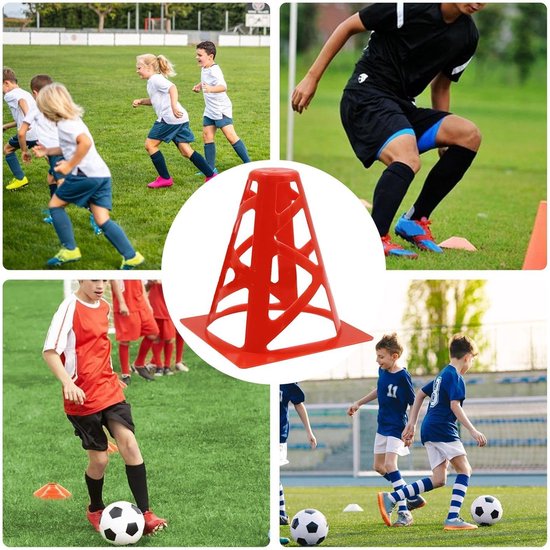 Trainingskegels Set - Markeer Kegels - Sport Training - Duurzaam PE Materiaal - 10 Stuks - Meerkleurig — afbeelding 3