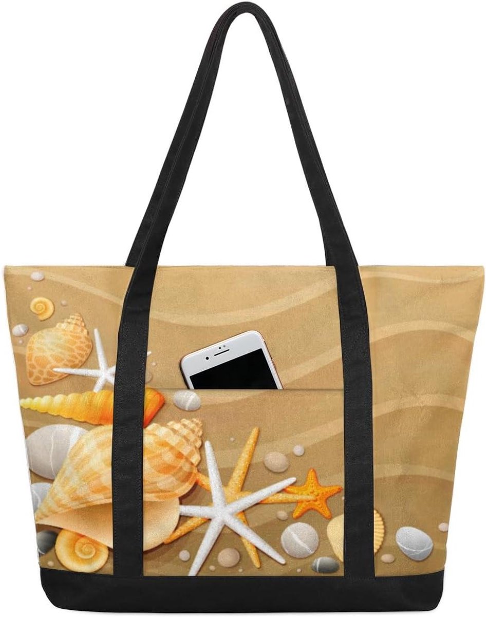 Canvas Shopper - Grote Tas - Dagelijks Gebruik - DIY Patroon Mogelijk - 22 Liter - Beige