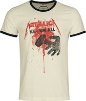 Metallica Kill 'Em All - T-shirt Ringer Homme - blanc cassé - M