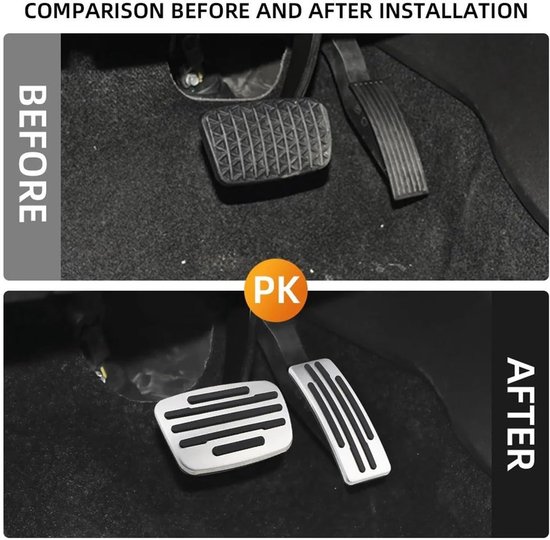 Pedaalkappen Auto - Rempedaal Covers - Verbeteren Rijervaring - Antislip Rubber - 2 Stuks - Zwart — afbeelding 4