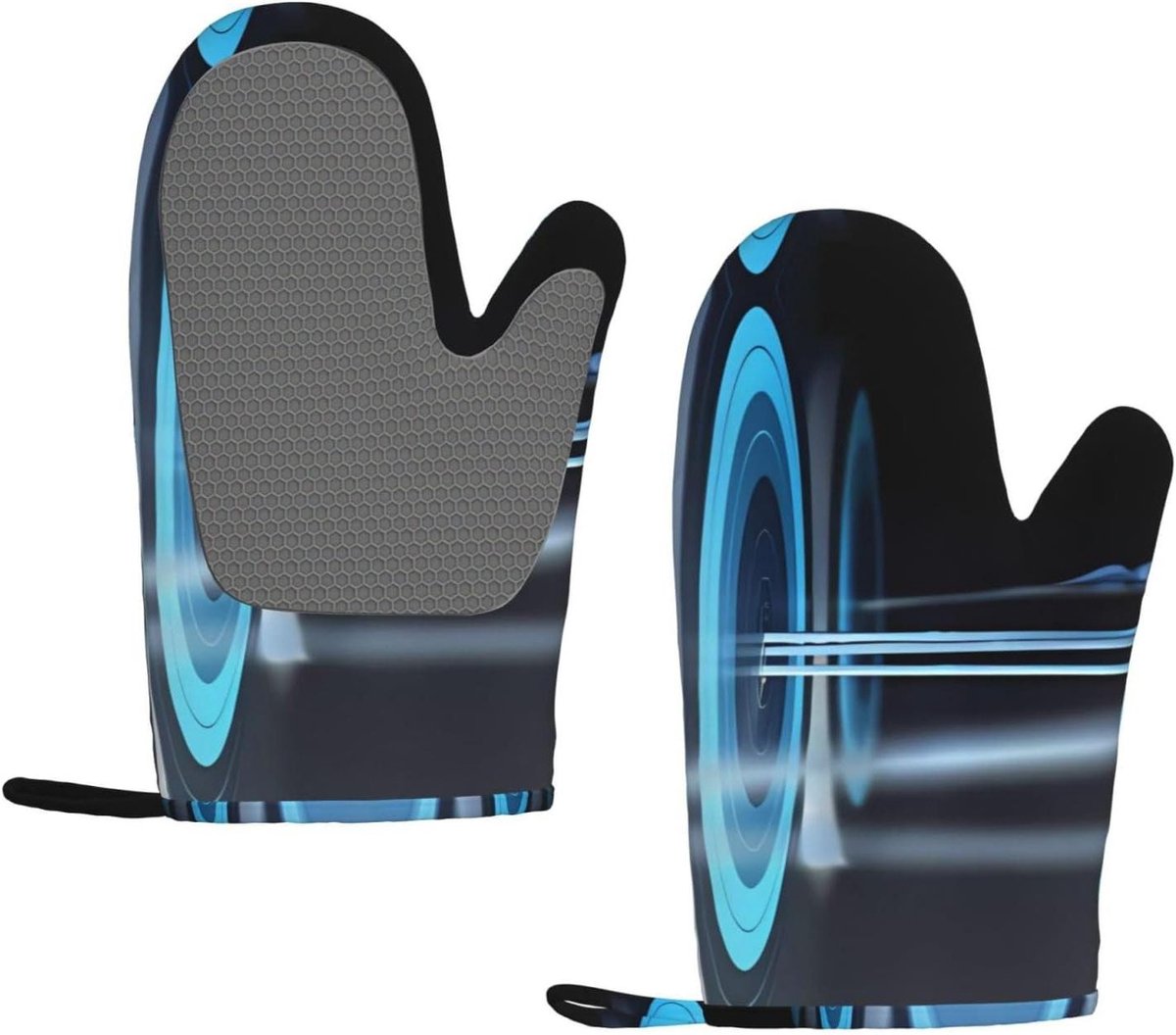 Siliconen ovenwanten - Keukenhandschoenen - Hittebestendig koken - Antislip siliconen grip - 28 x 18 cm - Zwart
