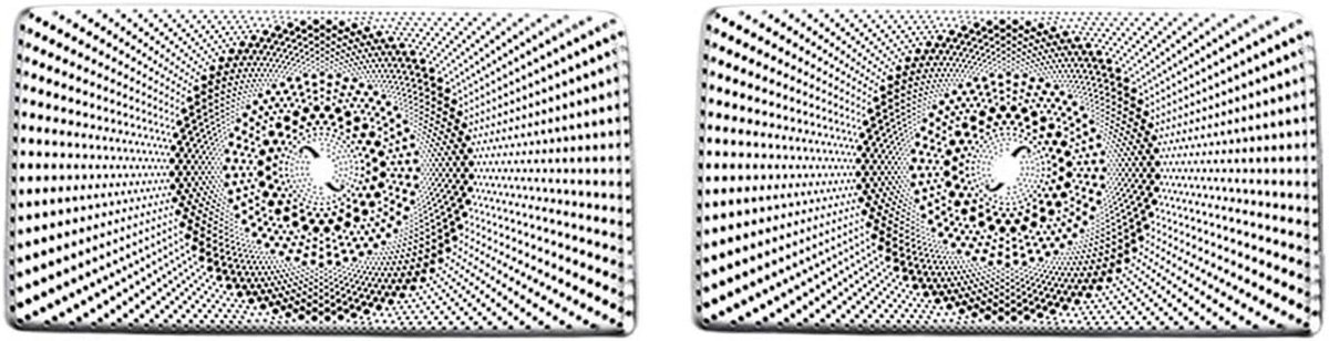 Luidspreker Covers - Audio Trim - Interieur Decoratie - Roestvrij Staal - 1 set - Zilver