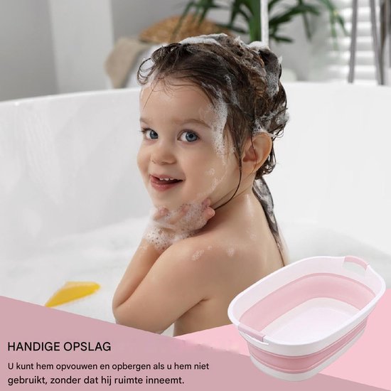 Inklapbaar Peuterbad - Draagbaar Babybad - Reizen en Kamperen - Ruim en Compact - 60 x 40 cm — afbeelding 5
