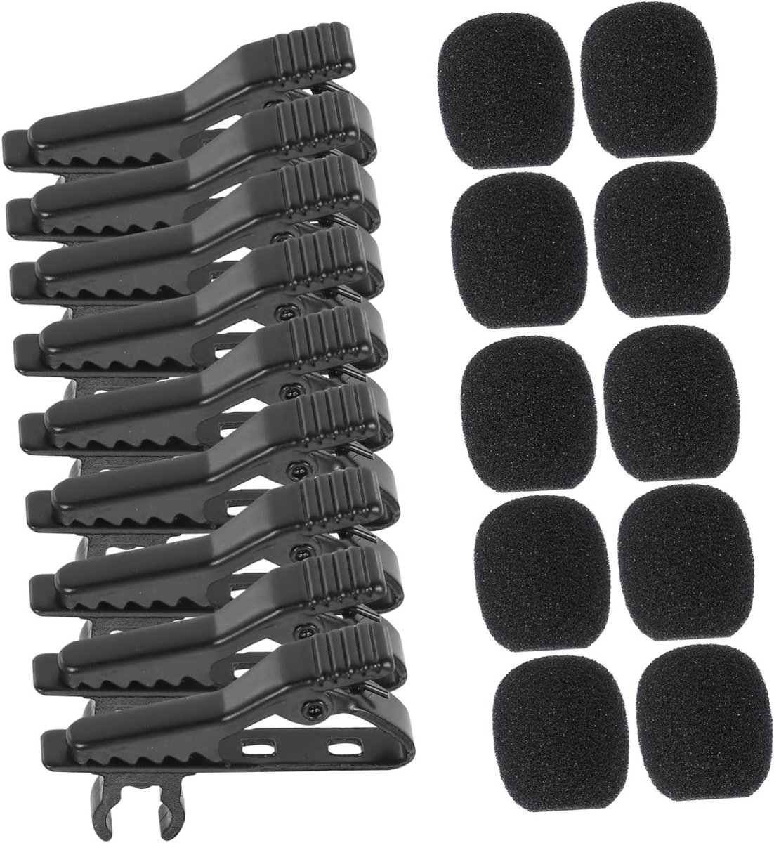Microfoonclips - Dasspelden Revers - Voicechat Opnemen - Ijzeren Constructie - 30 stuks - Zwart