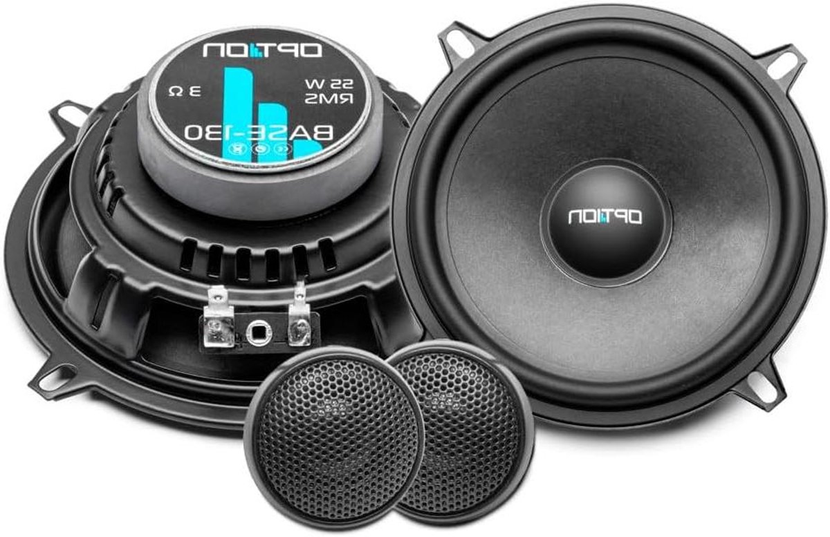 Autoluidsprekers Componentensysteem - Autospeakers 2-weg - Auto Audio Upgrade - Hoog Rendement 3 Ohm - 13 cm - Zwart