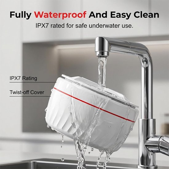 Groentecentrifuge - Fruitwasser Reiniger - Groenten Fruit Wassen - Bellenrijke Reiniging - 125 x 125 x 68 cm - Wit — afbeelding 2