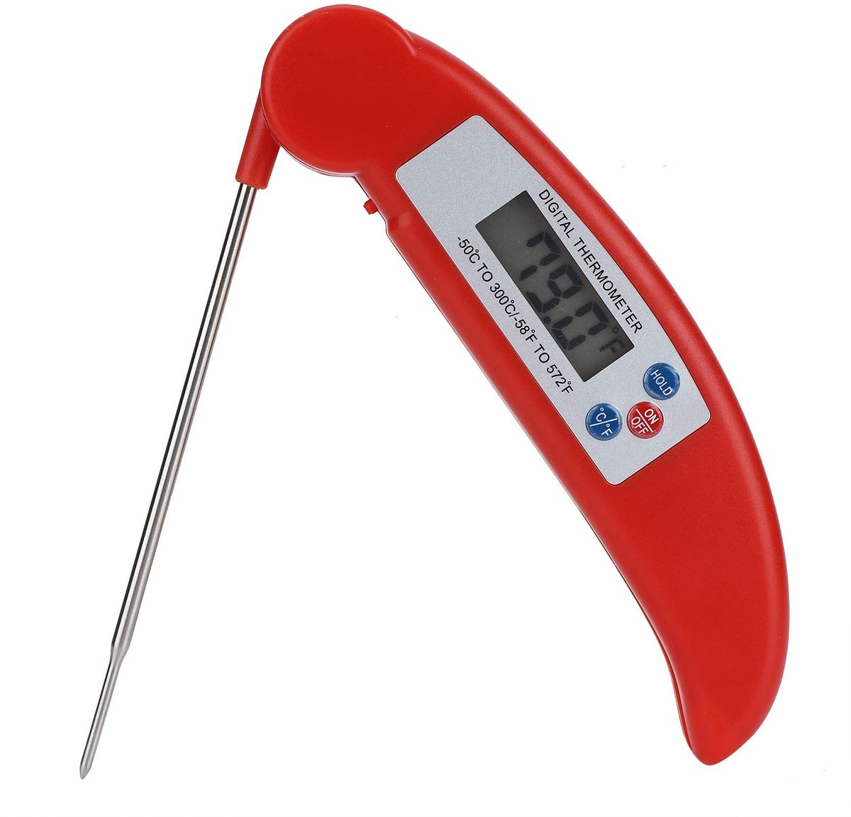 Dailygoody - Digitale Kookthermometer - Vouwbare - Accuraat voor Vlees - Geschikt voor Steak en Meer - Ideaal voor Koken en Grillen